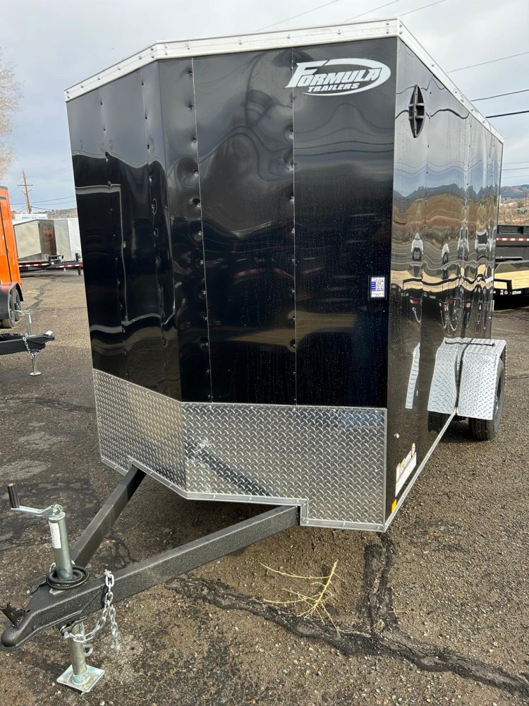 6x12 Traverse Flat Top V-Nose Enclosed Trailer - Black - 3K GVWR | For Sale in Carson City, NV