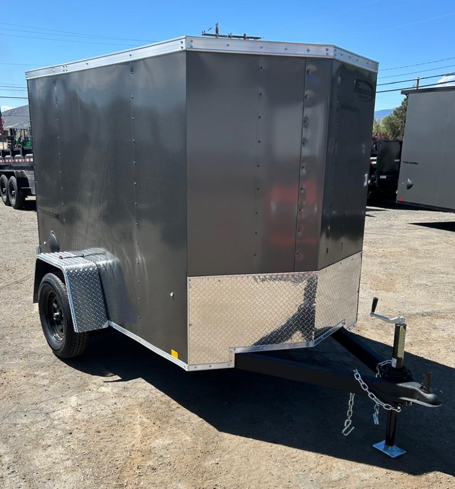5x8 Formula Traverse Flat Top V-Nose Enclosed Trailer - 3K GVWR - Charcoal | Carson City, NV