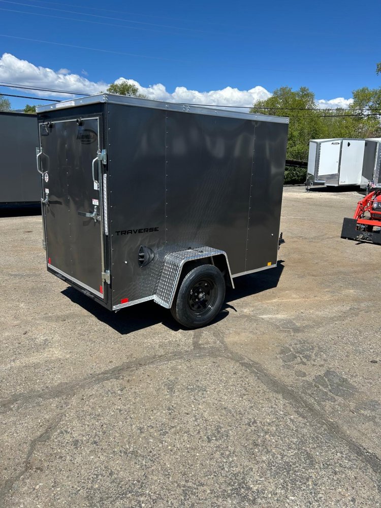5x8 Formula Traverse Flat Top V-Nose Enclosed Trailer - 3K GVWR - Charcoal | Carson City, NV