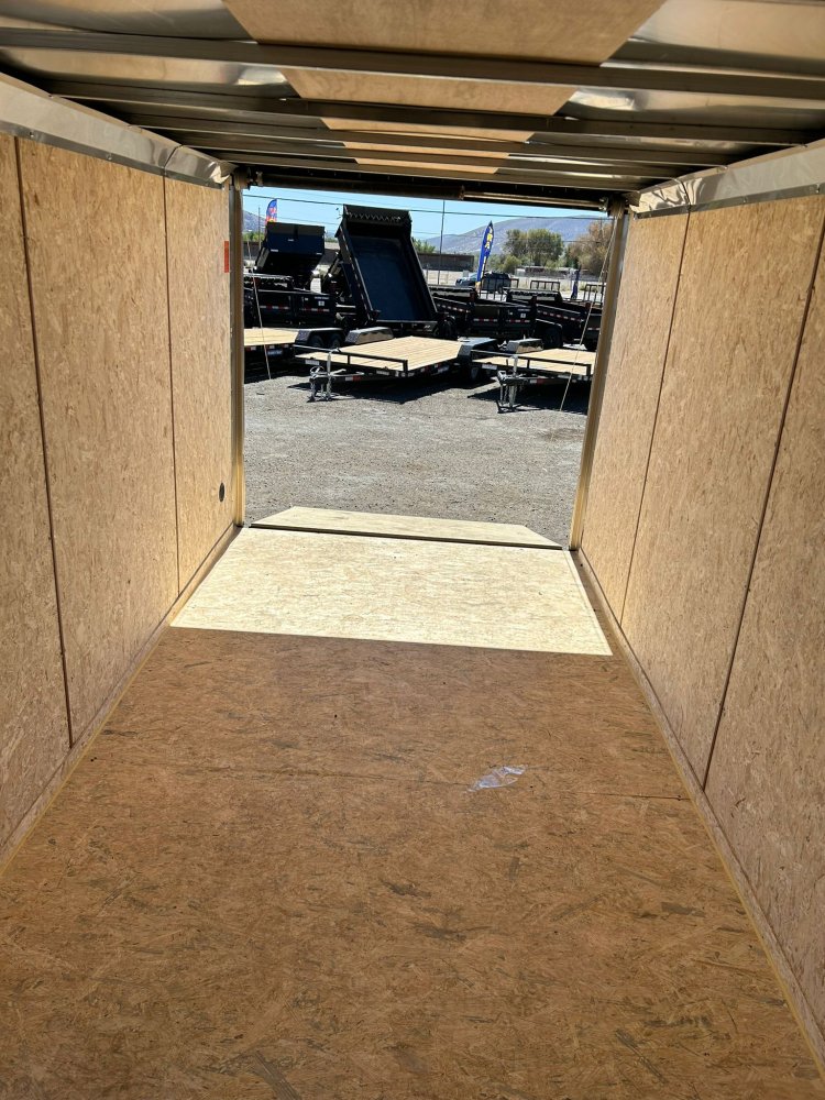 7x14 Traverse Flat Top V-Nose Enclosed Cargo Trailer 7K GVWR - Silver | Carson City, NV