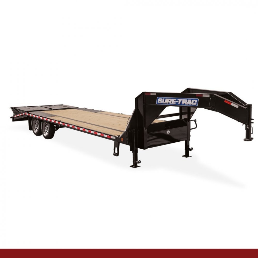 8.5 x 20+5, 30K Sure-Trac Deckover - HD LOW PROFILE BEAVERTAIL - GOOSENECK DECKOVER TRAILERS
