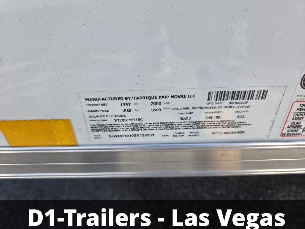 6x10 Indigo DLX Flat Top V-Nose Enclosed Cargo Trailer