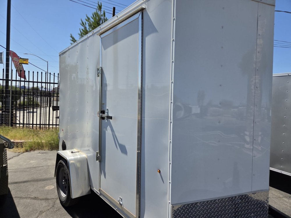 6x10 Indigo DLX Flat Top V-Nose Enclosed Cargo Trailer