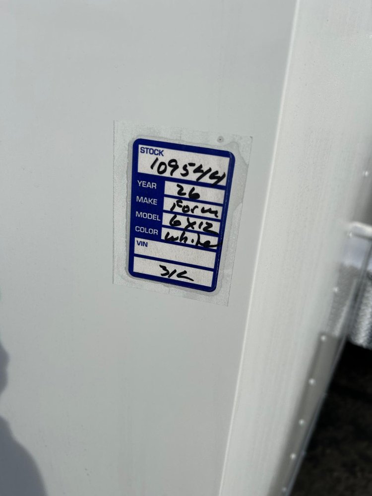 6x12 Traverse Flat Top V-Nose Enclosed Cargo Trailer - White - 3K GVWR | For Sale in Carson City, NV