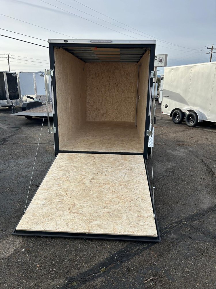 6x12 Traverse Flat Top V-Nose Enclosed Cargo Trailer - White - 3K GVWR | For Sale in Carson City, NV