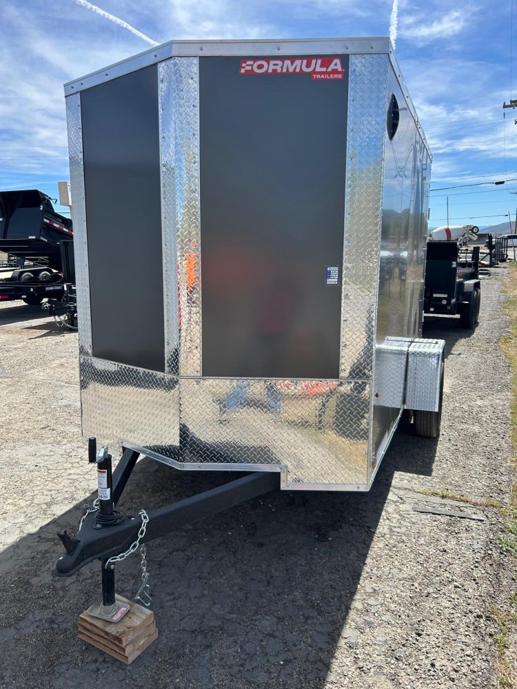 6x10 Traverse Flat Top V-Nose Enclosed Cargo Trailer 3K GVWR - Charcoal | Carson City, NV