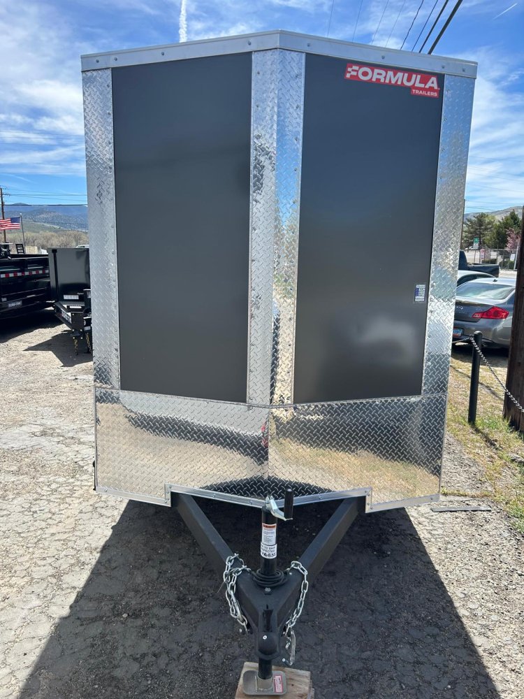 6x10 Traverse Flat Top V-Nose Enclosed Cargo Trailer 3K GVWR - Charcoal | Carson City, NV