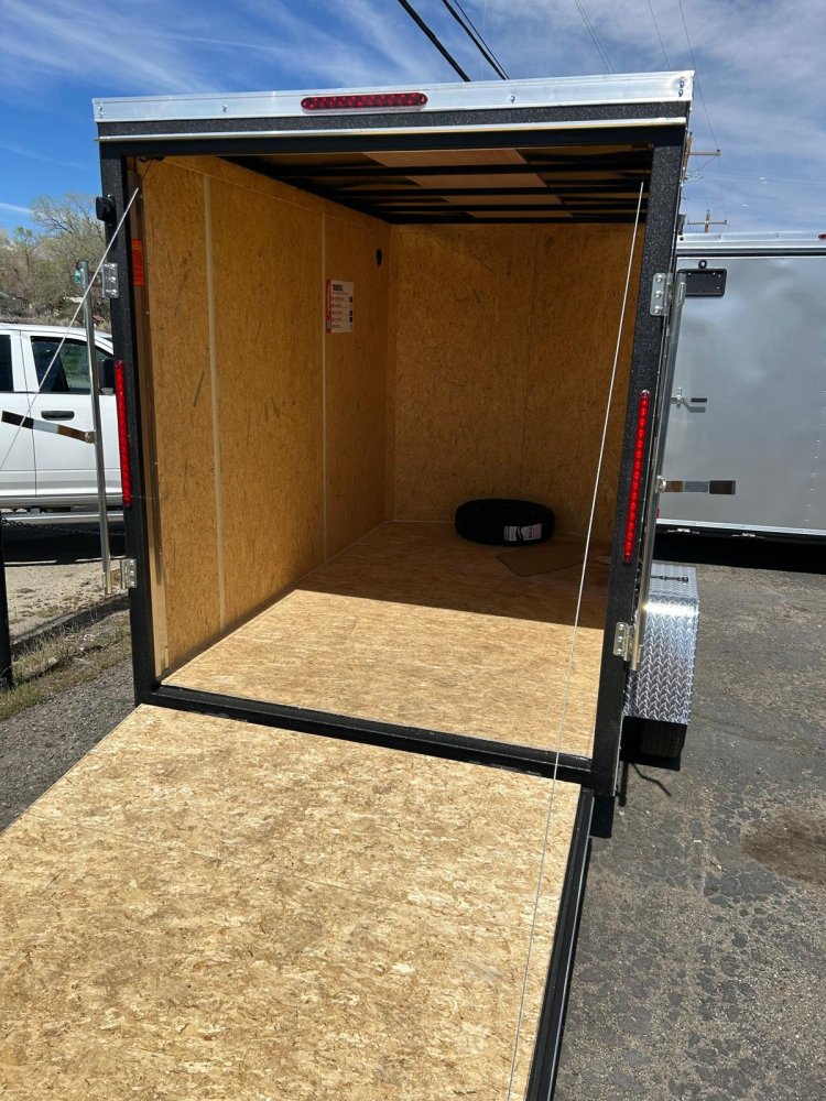 6x10 Traverse Flat Top V-Nose Enclosed Cargo Trailer 3K GVWR - Charcoal | Carson City, NV