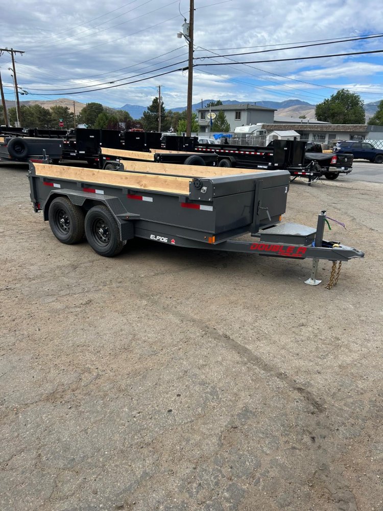6x12 Excel Series Low Profile Dump Trailer - 10K GVWR - Grey
