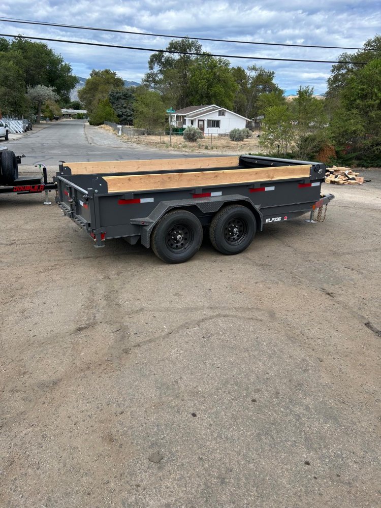 6x12 Excel Series Low Profile Dump Trailer - 10K GVWR - Grey