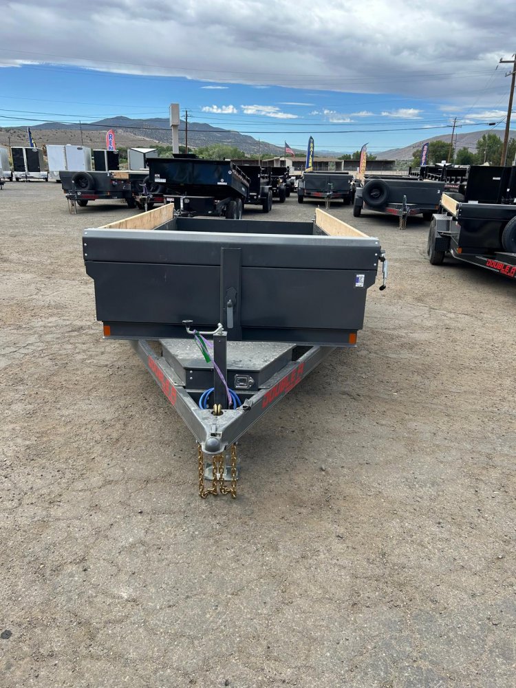 6x12 Excel Series Low Profile Dump Trailer - 10K GVWR - Grey