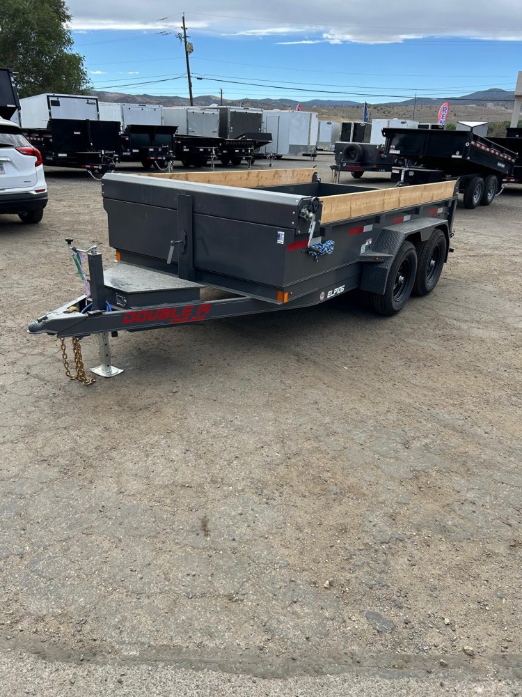 6x12 Excel Series Low Profile Dump Trailer - 10K GVWR - Grey