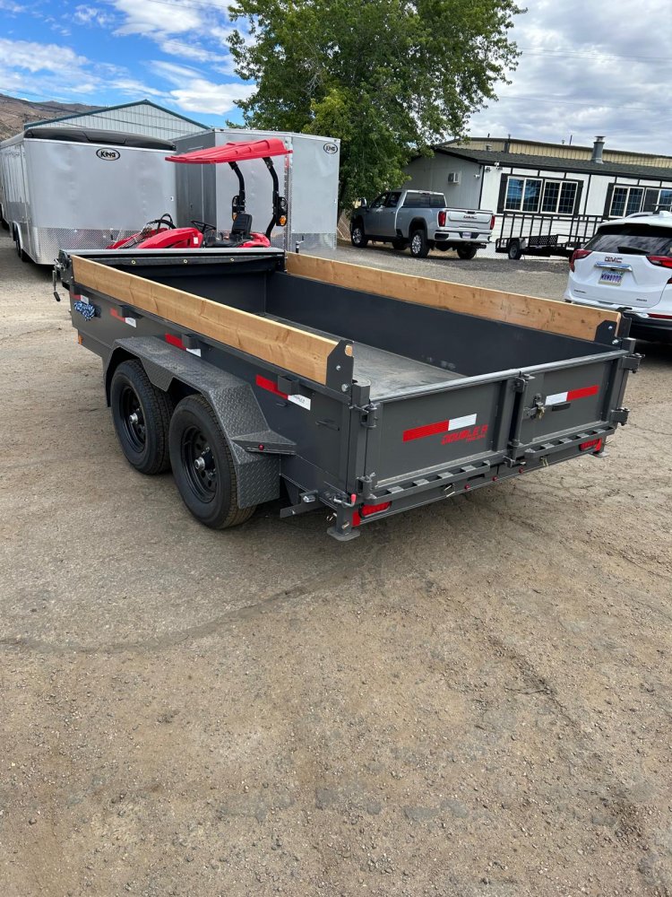 6x12 Excel Series Low Profile Dump Trailer - 10K GVWR - Grey