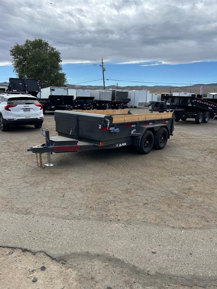 6x12 Excel Series Low Profile Dump Trailer - 10K GVWR - Grey