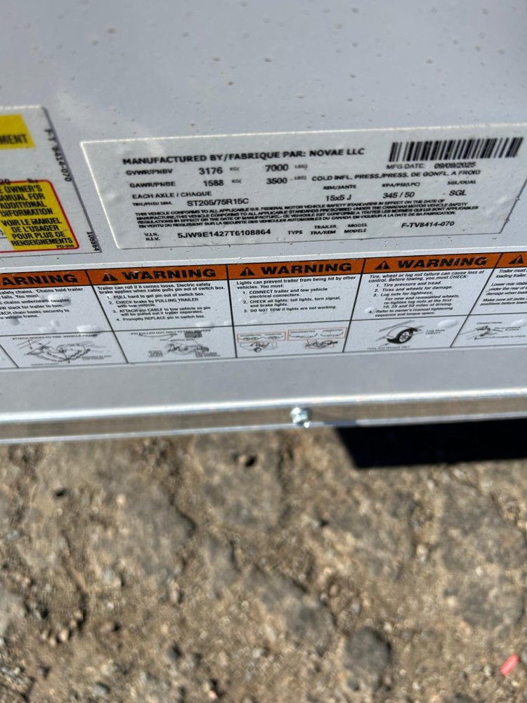 7x14 Formula Traverse Flat Top V-Nose Enclosed Trailer - White | D1 Trailers Carson City, NV