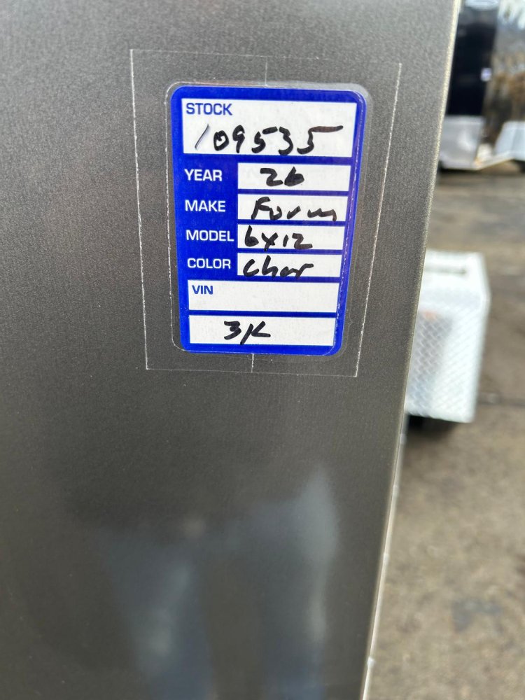 6x12 Traverse Flat Top V-Nose Enclosed Cargo Trailer - Charcoal - 3K GVWR | D1 Trailers Carson City,