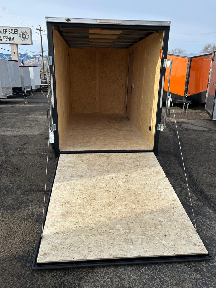 6x12 Traverse Flat Top V-Nose Enclosed Cargo Trailer - Charcoal - 3K GVWR | D1 Trailers Carson City,