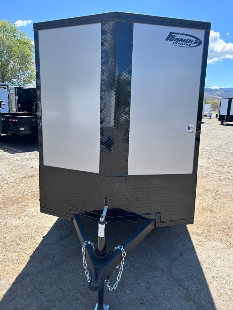 6x10 Traverse Flat Top V-Nose Enclosed Trailer - 3K GVWR - Silver/Black | Carson City, NV