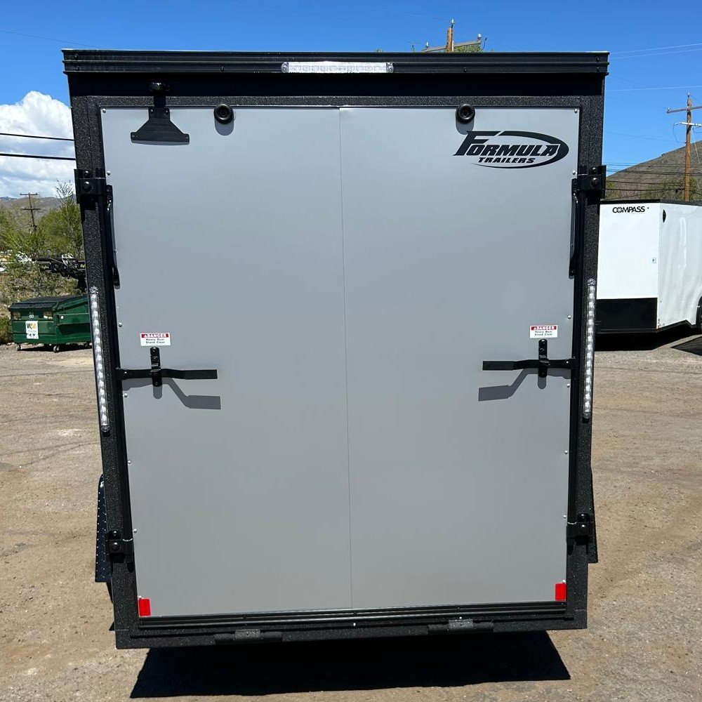 6x10 Traverse Flat Top V-Nose Enclosed Trailer - 3K GVWR - Silver/Black | Carson City, NV