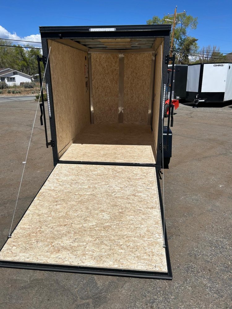 6x10 Traverse Flat Top V-Nose Enclosed Trailer - 3K GVWR - Silver/Black | Carson City, NV