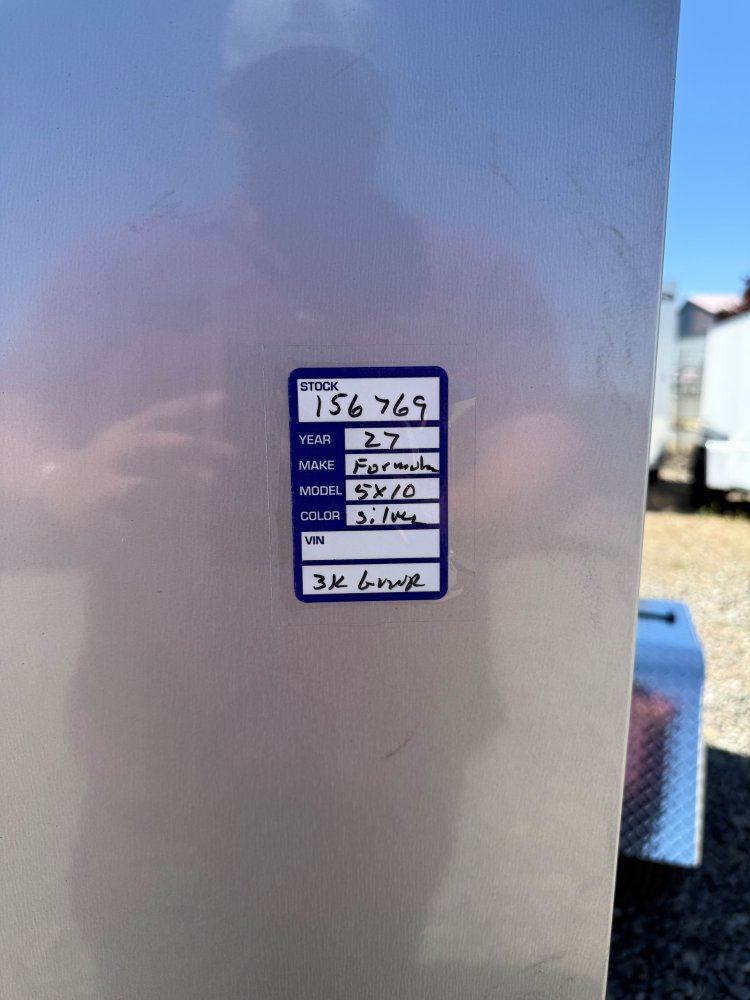 5x10 Traverse Flat Top V-Nose Enclosed Cargo Trailer 3K GVWR - Silver | Carson City, NV