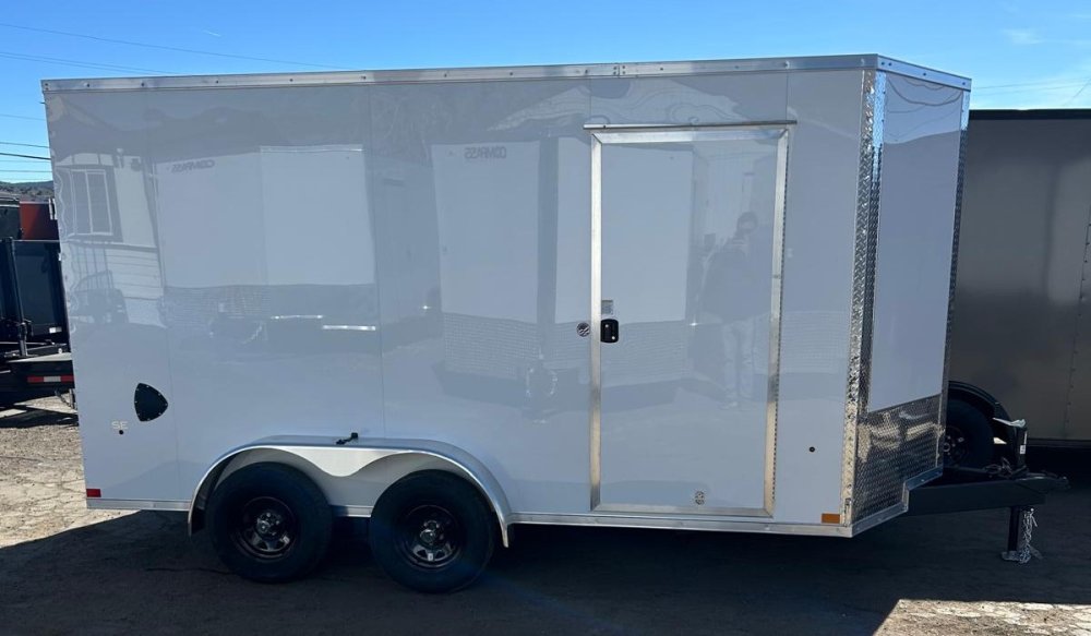 7x14 Jasper SE Flat Top Sloped V-Nose Enclosed Trailer - 7K GVWR | Carson City, NV