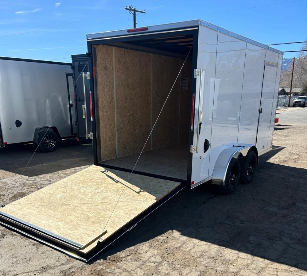 7x14 Jasper SE Flat Top Sloped V-Nose Enclosed Trailer - 7K GVWR | Carson City, NV