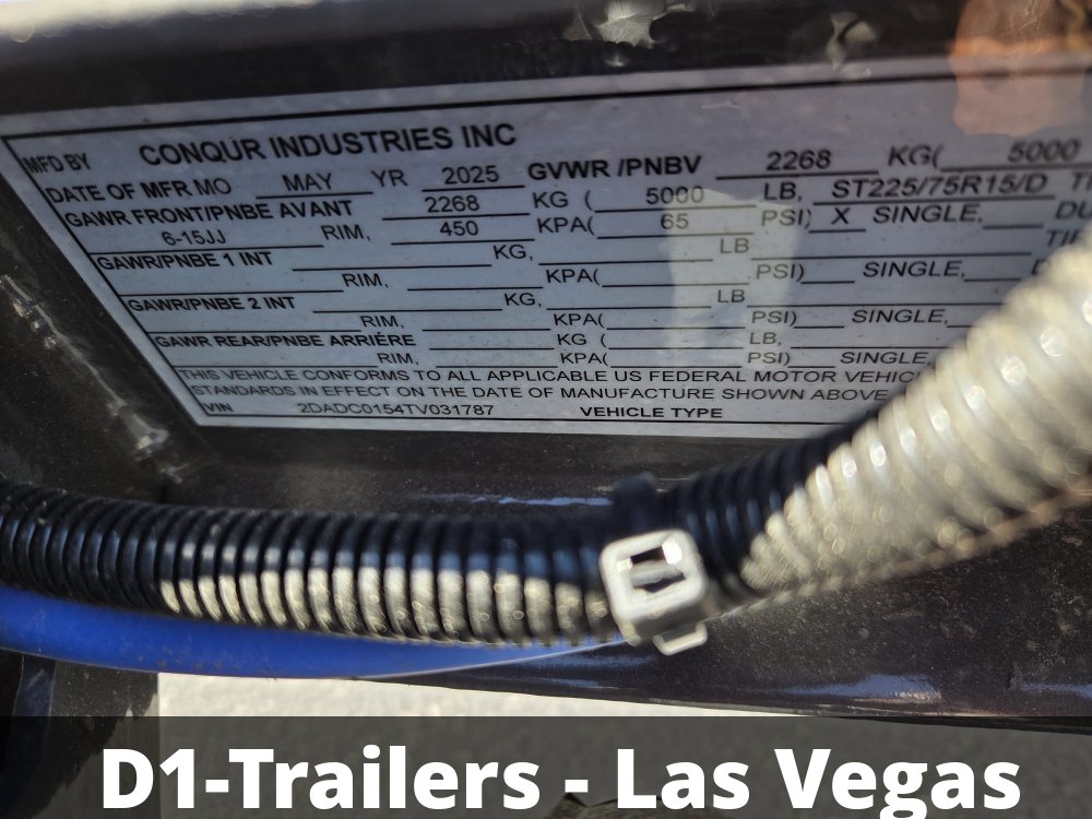 5x8 Double A Excel Series - 5K GVWR Low Profile Dump Trailer