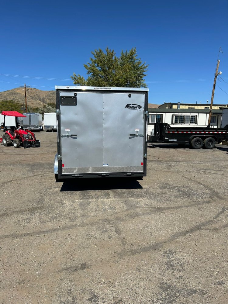 7x14 Formula Traverse Flat Top V-Nose Enclosed Trailer - Silver - 7K GVWR | D1 Trailers Carson City,