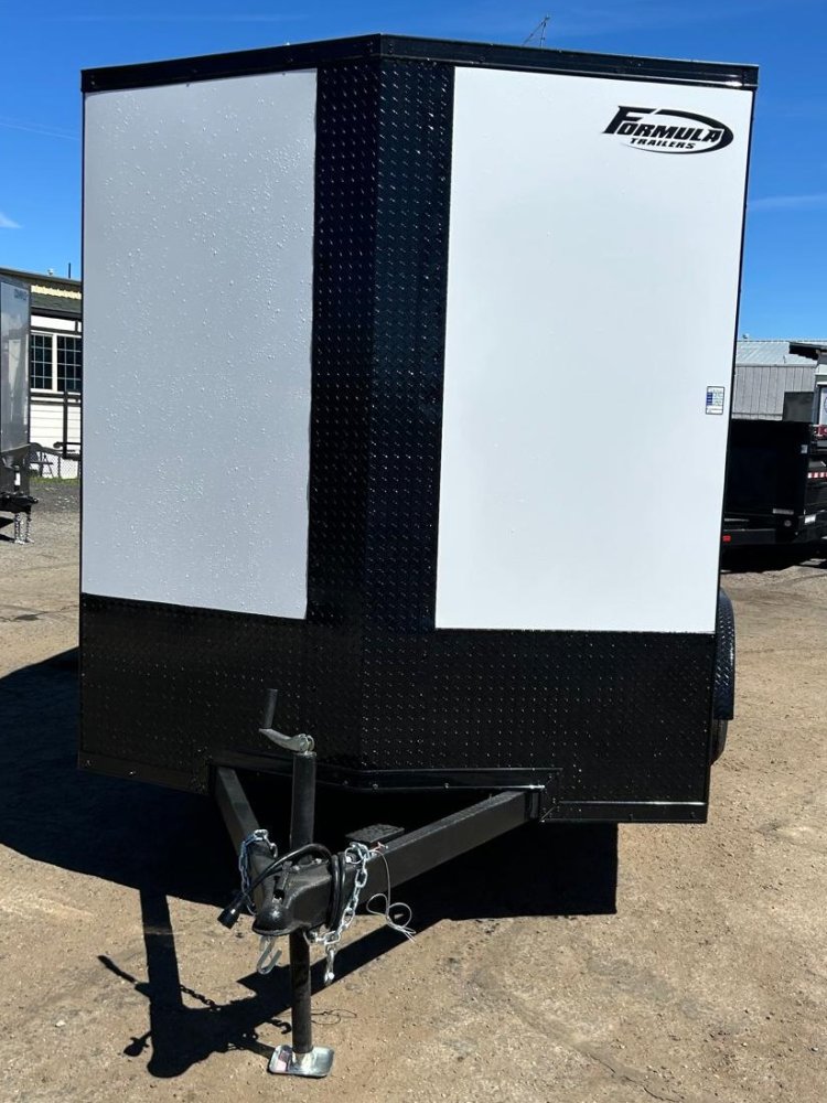 7x14 Traverse Flat Top V-Nose Enclosed Trailer - 7K GVWR - White/Black | Carson City, NV