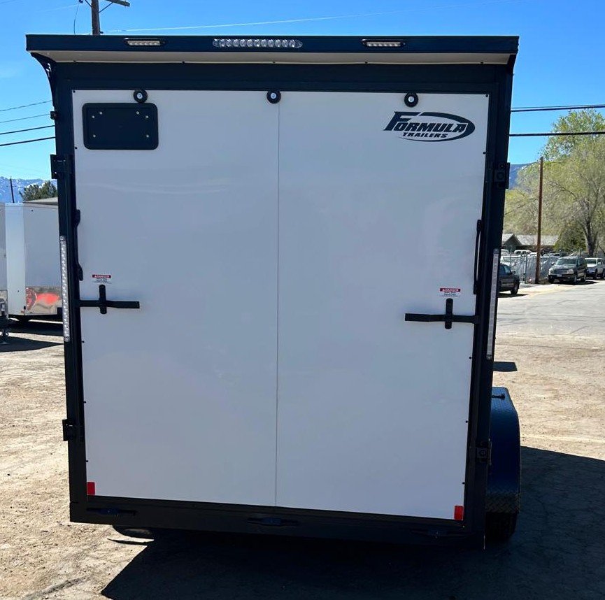 7x14 Traverse Flat Top V-Nose Enclosed Trailer - 7K GVWR - White/Black | Carson City, NV
