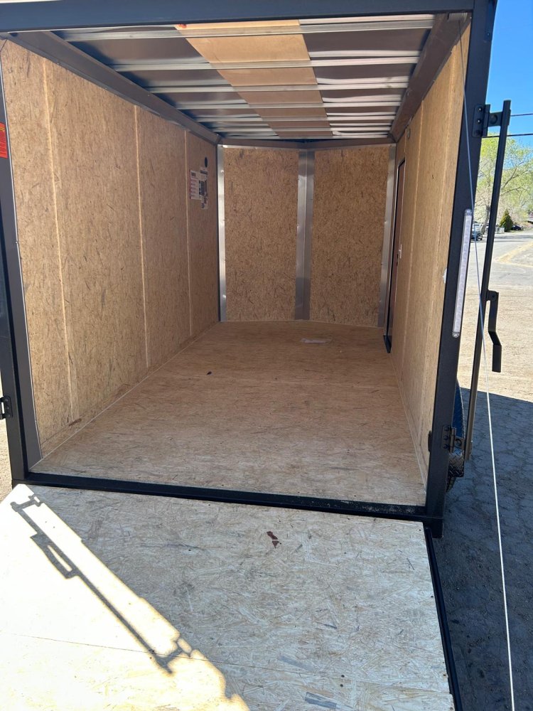 7x14 Traverse Flat Top V-Nose Enclosed Trailer - 7K GVWR - White/Black | Carson City, NV