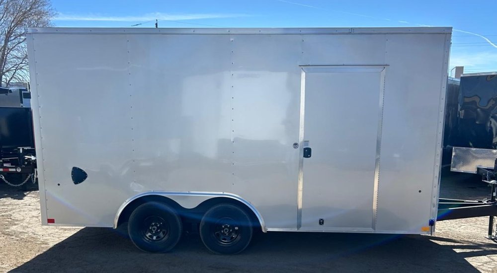 8.5x16 Indigo DLX Flat Top V-Nose Enclosed Car Hauler for Sale | Carson City, NV