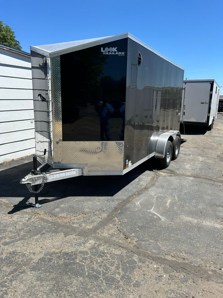 7 x 14 Cargo Sport Flat Top Sloped V-Nose Enclosed Trailer