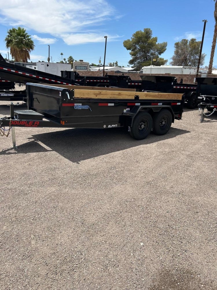 7x14 Double A Low Profile Dump Trailer - 14K GVWR