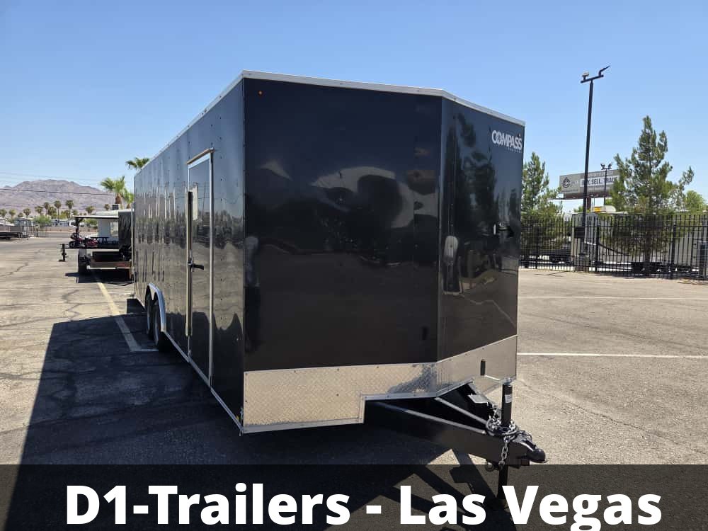 8.5x24 Indigo DLX Flat Top V-Nose Enclosed Trailer - 10K GVWR