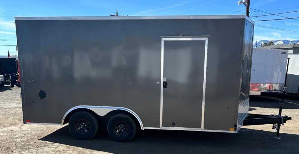 8.5x16 Indigo DLX Flat Top V-Nose Enclosed Car Hauler for Sale | Carson City, NV