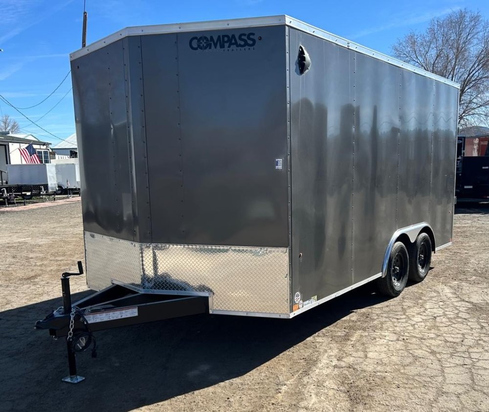 8.5x16 Indigo DLX Flat Top V-Nose Enclosed Car Hauler for Sale | Carson City, NV
