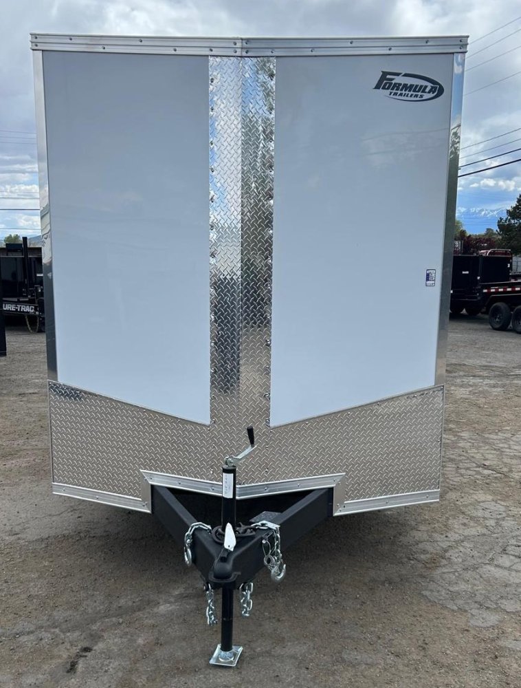 7x14 Conquest SE Flat Top Sloped V-Nose Enclosed Trailer - 10K GVWR - White | Carson City, NV