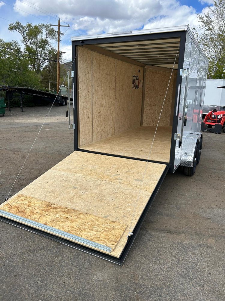 7x14 Conquest SE Flat Top Sloped V-Nose Enclosed Trailer - 10K GVWR - White | Carson City, NV