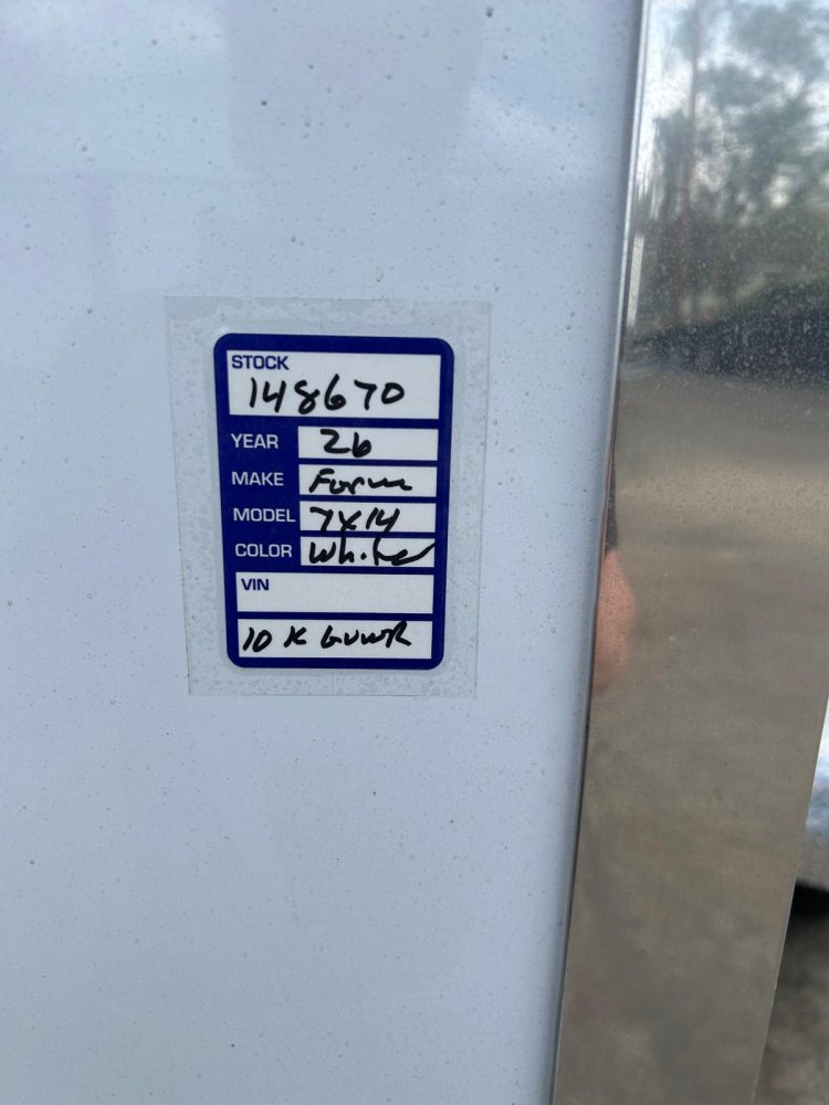 7x14 Conquest SE Flat Top Sloped V-Nose Enclosed Trailer - 10K GVWR - White | Carson City, NV