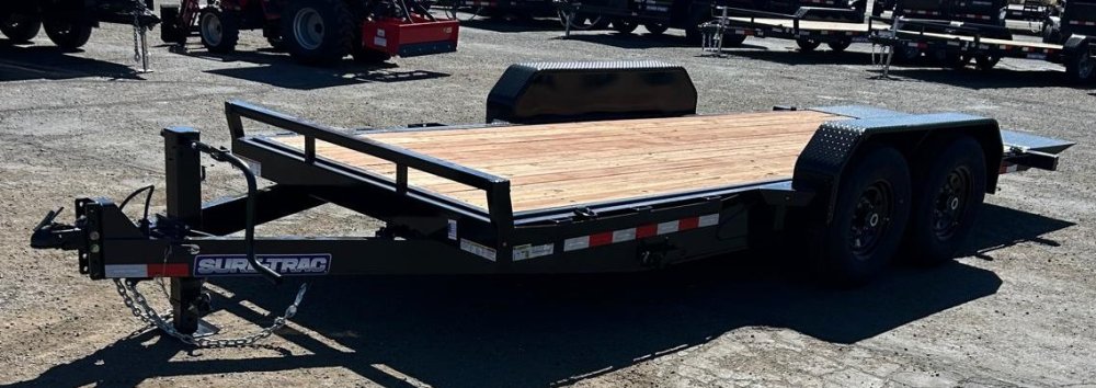 7x20 Sure-Trac Tilt Bed Equipment Trailer - 14K GVWR - Black | Carson City, NV