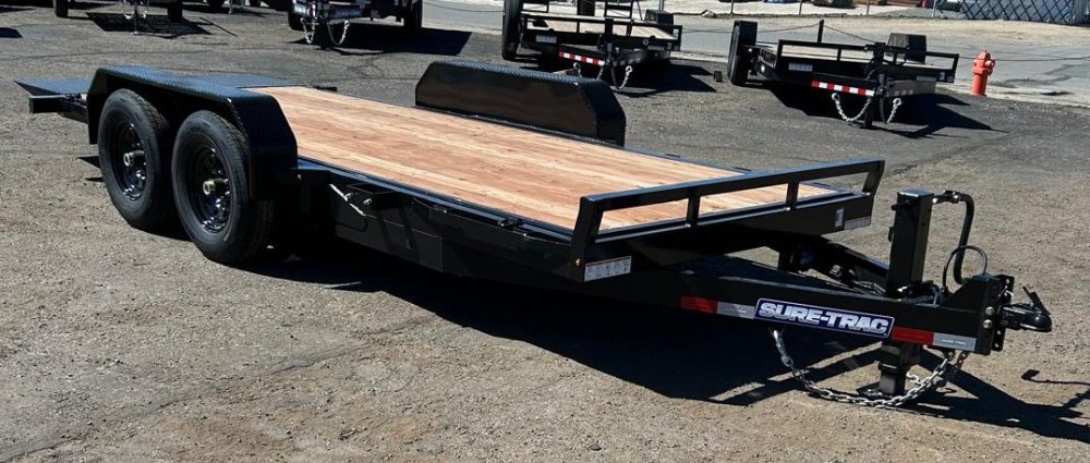 7x20 Sure-Trac Tilt Bed Equipment Trailer - 14K GVWR - Black | Carson City, NV