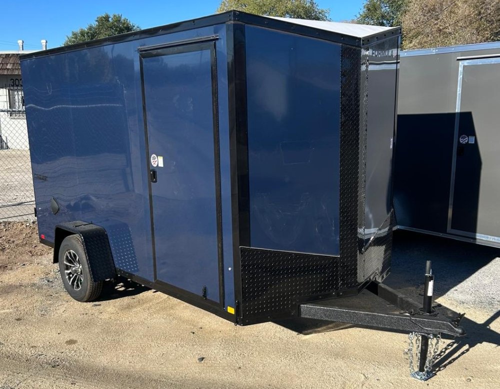 Formula Conquest Enclosed Trailer - Blue Composite with Blackout Trim