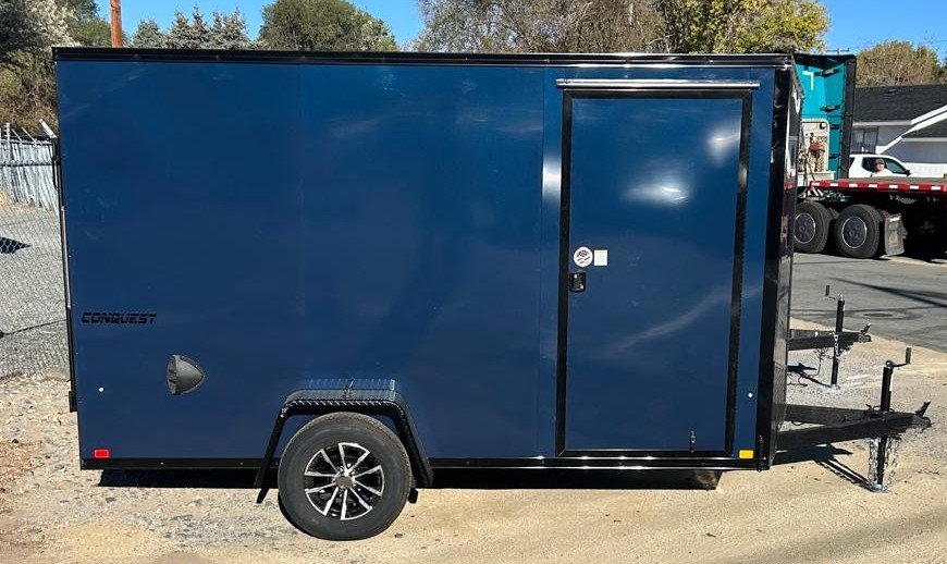 Formula Conquest Enclosed Trailer - Blue Composite with Blackout Trim
