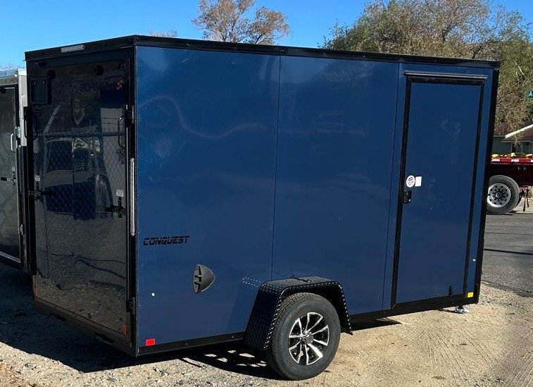 Formula Conquest Enclosed Trailer - Blue Composite with Blackout Trim
