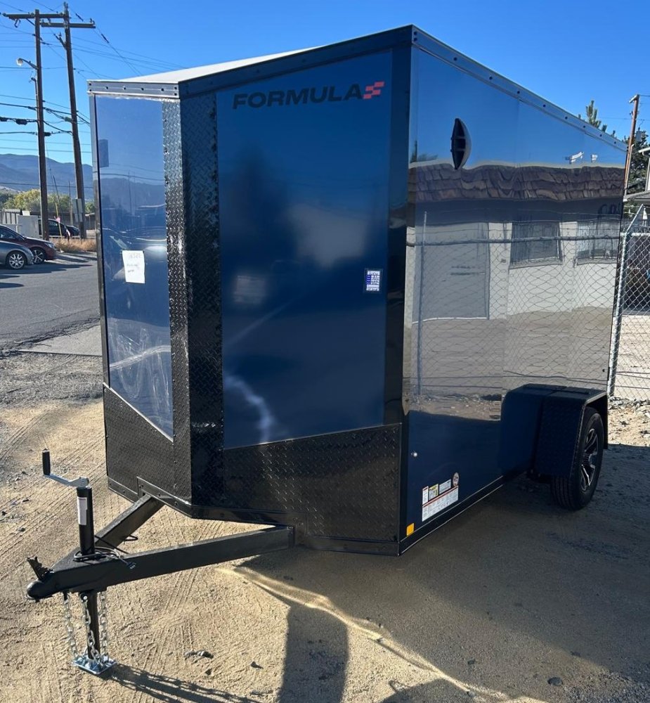 Formula Conquest Enclosed Trailer - Blue Composite with Blackout Trim