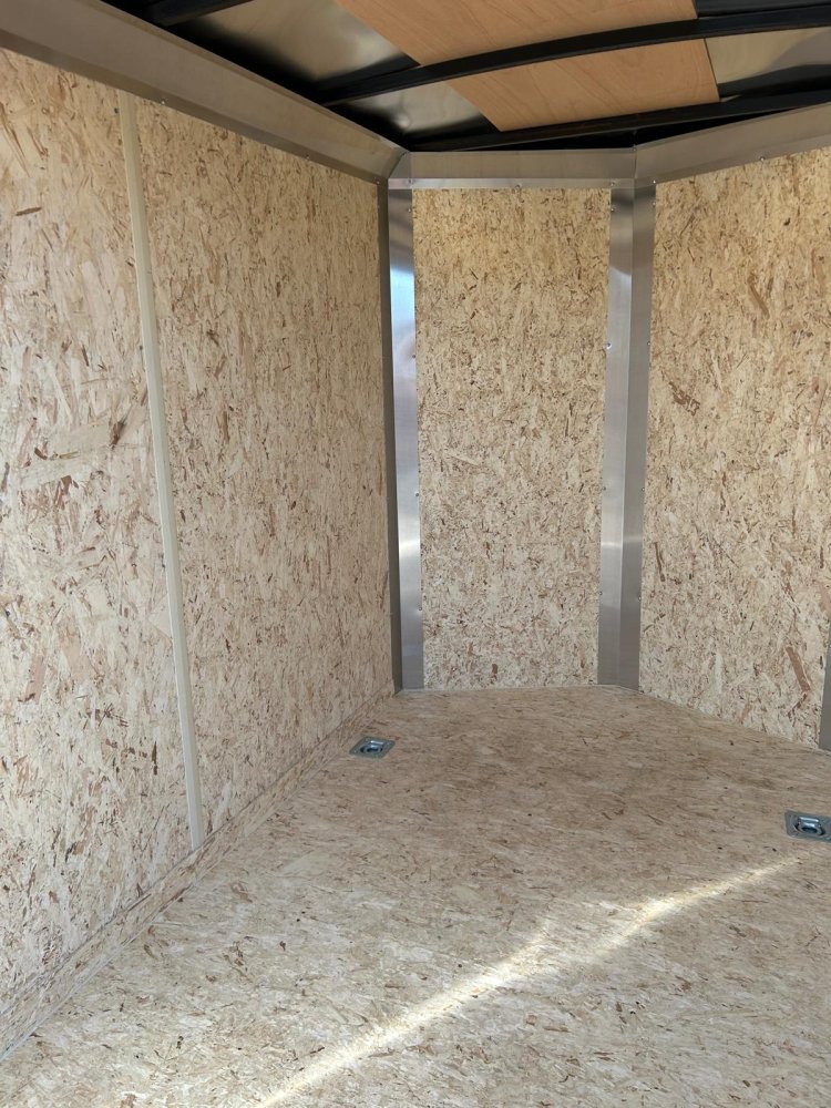 5x8 Indigo DLX Flat Top V-Nose Enclosed Cargo Trailer - White | D1 Trailers Carson City, NV