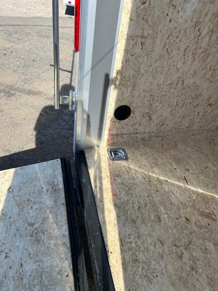 5x8 Indigo DLX Flat Top V-Nose Enclosed Cargo Trailer - White | D1 Trailers Carson City, NV