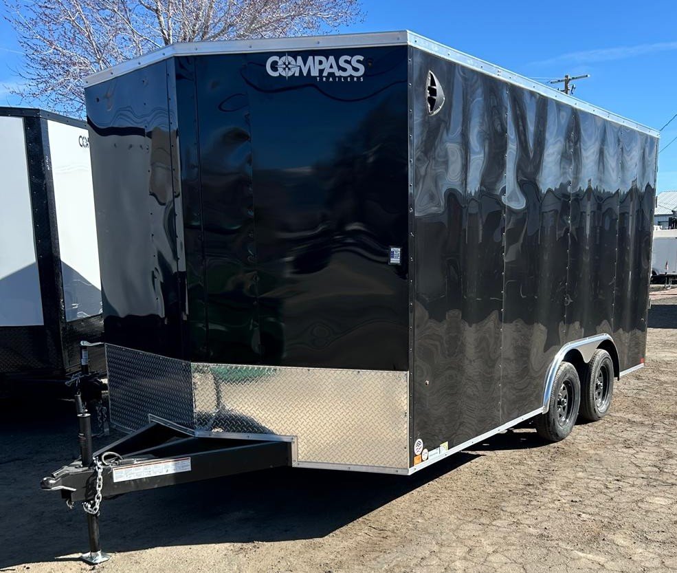 8.5x16 Indigo DLX Flat Top V-Nose Enclosed Car Hauler for Sale | Carson City, NV